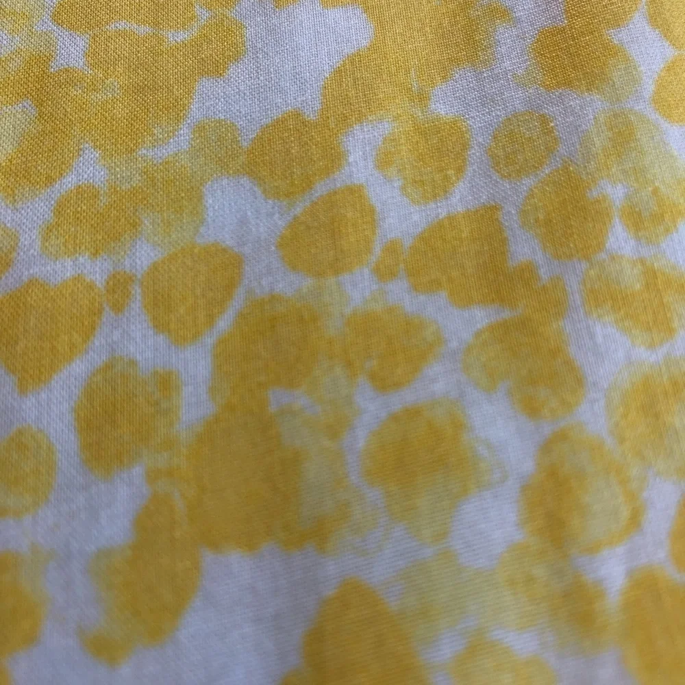 Ann Taylor Factory Petite 12P 100% Rayon Yellow Watercolour Halter Dress - Picture 10 of 13